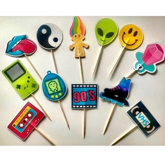 Party Supplies 9s Nostalgia Y2k Theme Birthday Party Decorations Bundle With Personalization